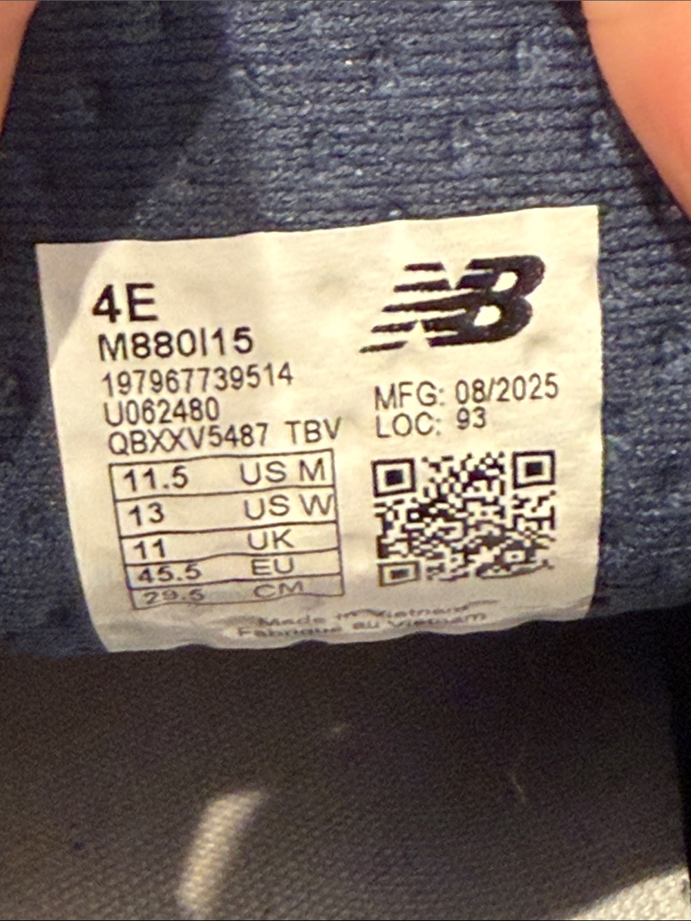 New Balance Men's Blue 880 Running Shoes size 11.5 4E - Picture 6 of 7
